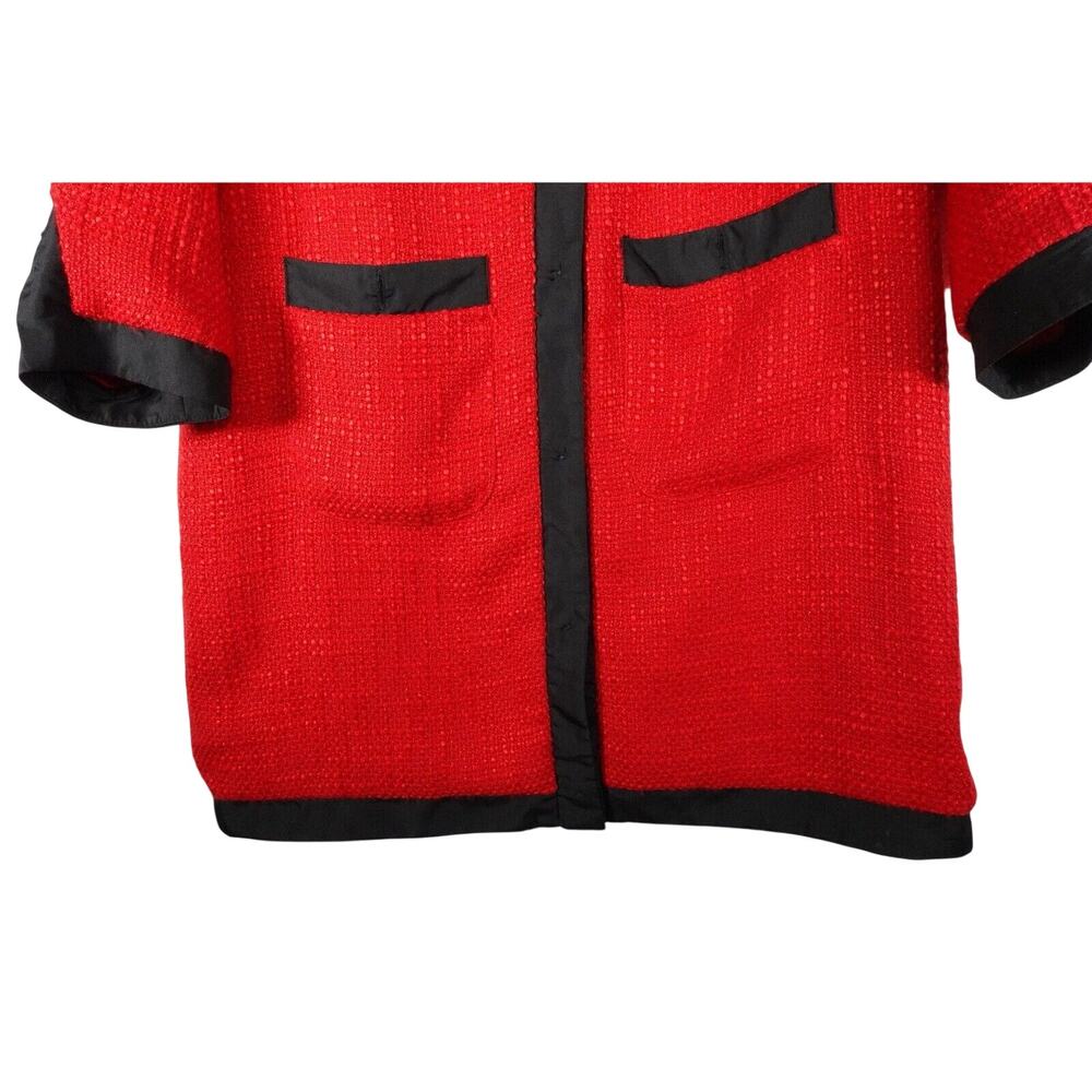 Read* Pomander Place Dress Women’s Small Red Coco Tweed Bow Tuckernuck 0773-14 - Picture 4 of 12
